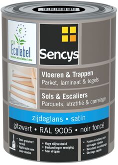 Sencys Hout En Tegel Vloerverf Ral9005 Satijn 750ml