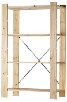 Sencys Houten Opbergrek Met 4 Legplanken 170x82x40cm