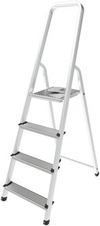 Sencys Huishoudtrap - Aluminium - 4-treden – Max. 150kg