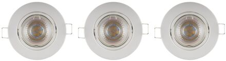 Sencys Inbouwspot Wit Gu10 2,6w 3 Stuks