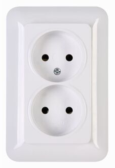 Sencys Inbouwstopcontact Halifax Ongeaard 2-polig Wit Ip20