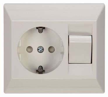 Sencys Inbouwstopcontact Ottawa Met Aarde (randaarde) 1-polig Crème Ip20