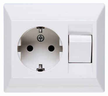 Sencys Inbouwstopcontact Ottawa Met Aarde (randaarde) 1-polig Wit Ip20