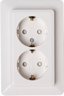 Sencys Inbouwstopcontact Ottawa Met Aarde (randaarde) 2-polig Wit Ip20