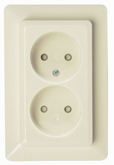 Sencys Inbouwstopcontact Ottawa Ongeaard 2-polig Crème Ip20