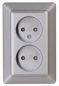 Sencys Inbouwstopcontact Ottawa Ongeaard 2-polig Grijs Ip20