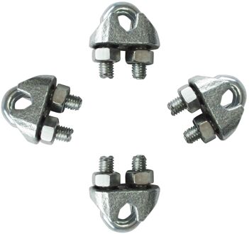 Sencys Kabelklem - Gegalvaniseerd - Diam. 5mm - 4 Stuks