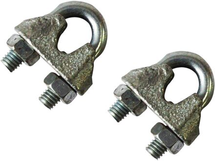 Sencys Kabelklem - Gegalvaniseerd - Diam. 6mm - 2 Stuks
