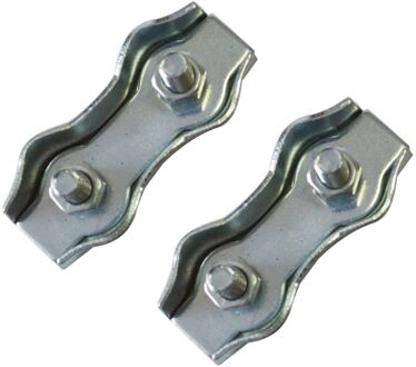 Sencys Kabelklem - Staal - Dubbel - Diam. 5mm - 2 Stuks