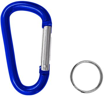 Sencys Karabijnhaak - Aluminium - Blauw - 70mm