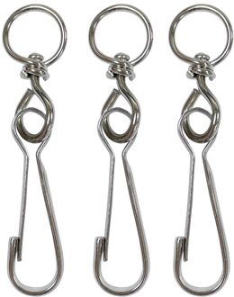 Sencys Karabijnhaak - Gegalvaniseerd - 60mm - 3 Stuks