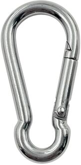 Sencys Karabijnhaak - Rvs - Diam. 5x50mm