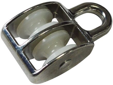 Sencys Katrolblok Dubbel Met Oog – Gegalvaniseerd Staal – 6mm