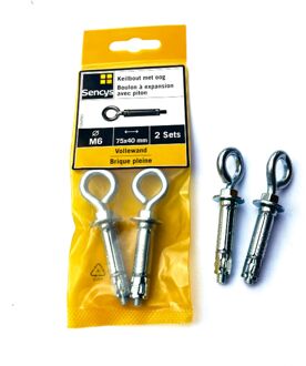 Sencys Keilbout Met Oog - Staal - Gegalvaniseerd - M6x70 Mm