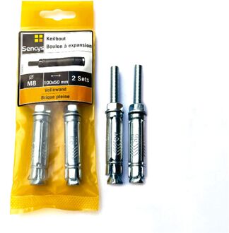 Sencys Keilbout Staal - Diam. 14x100mm - 2 Stuks