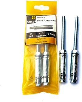 Sencys Keilbout Staal - Diam. 14x140mm - 2 Stuks