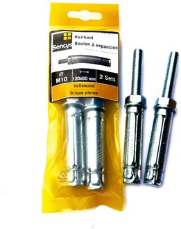 Sencys Keilbout Staal - Diam. 16x120mm - 2 Stuks