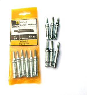 Sencys Keilbout Staal - Diam. 8x60 Mm - 6 Stuks