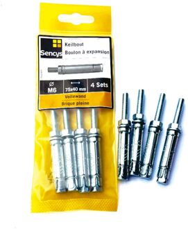Sencys Keilbout - Staal - M6x75 Mm