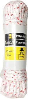Sencys Koord Gevlochten Polyester Wit 5mm 10m