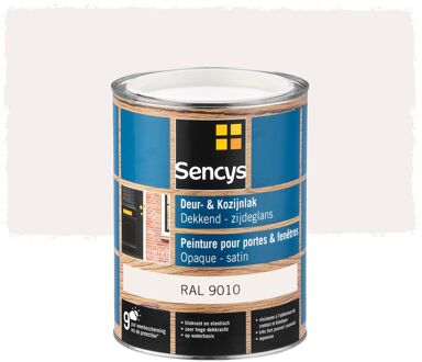 Sencys Lak Voor Deuren En Ramen Zijdeglans Ral9010 2,5l