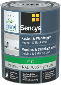 Sencys Lak Voor Wandtegels & Meubels, Keuken & Badkamer Ral7035 Mat 750ml