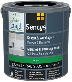 Sencys Lak Voor Wandtegels & Meubels, Keuken & Badkamer Ral9005 Mat 2,5l