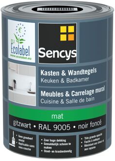 Sencys Lak Voor Wandtegels & Meubels, Keuken & Badkamer Ral9005 Mat 750ml