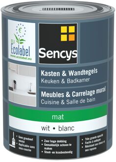 Sencys Lak Voor Wandtegels & Meubels, Keuken & Badkamer Wit Mat 750ml