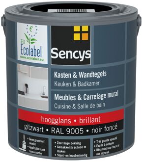 Sencys Lak Voor Wandtegels & Meubels, Keuken En Badkamer Ral9005 Glans 2.5l