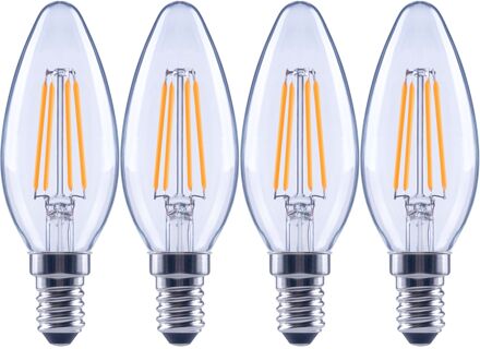 Sencys Ledfilamentlamp Kaars C35c - D3,5cm - Warm Wit - E14 - 3,4w - 4 Stuks