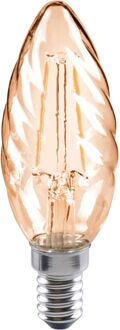 Sencys Ledfilamentlamp Kaars Twisted - Amber - D3,5cm - Warm Wit - E14 - 2,5w