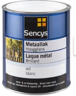 Sencys Metaallak Hoogglans Wit 750ml