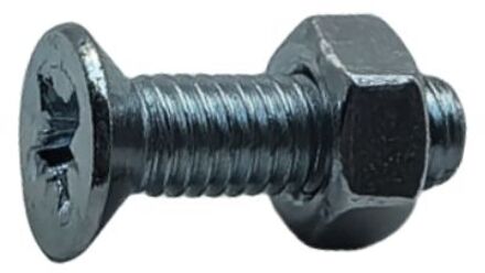 Sencys Metaalschroef Met Moer - Staal - Gegalvaniseerd - M6x20 Mm