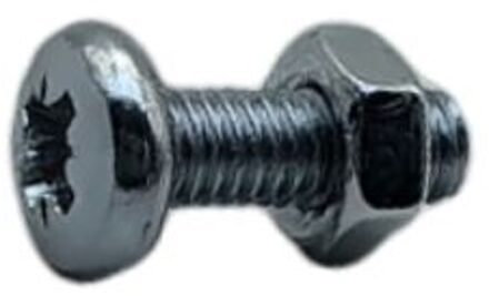 Sencys Metaalschroef+moer Ck M4x12mm Gegalvaniseerd Per 20