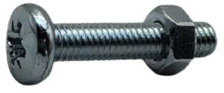 Sencys Metaalschroef+moer Ck M4x20mm Gegalvaniseerd Per 20