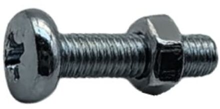 Sencys Metaalschroef+moer Ck M5x20mm Gegalvaniseerd Per 15
