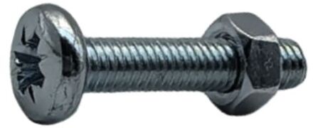 Sencys Metaalschroef+moer Ck M5x30mm Gegalvaniseerd Per 15