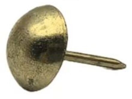 Sencys Meubelspijkers Met Bolle Kop Vermessingd 10x14mm - 50 Stuks