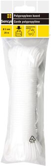 Sencys Multifunctioneel Touw - Gevlochten Polypropyleen - Drijvend - 3mm X 20m - Wit