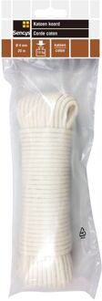 Sencys Natuurlijk Touw - Gevlochten Katoen - Stevig Materiaal - 4mm X 20m - Naturel
