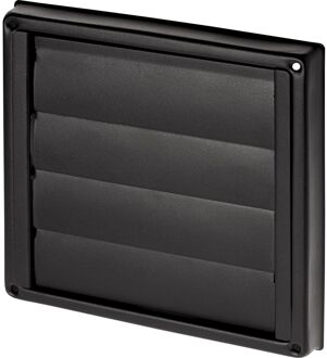 Sencys Overdrukrooster Lamel Rvs Ø125mm Zwart