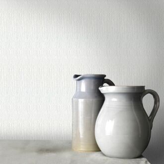 Sencys Overschilderbaar Vliesbehang Linnen - Wit - 10,05 M X 52 Cm