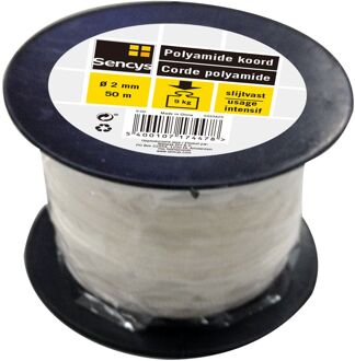 Sencys Pa Koord Gevlochten Wit 2mm 50m