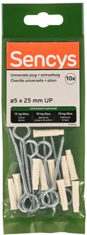 Sencys Plug Met Ooghaak Nylon - Diam. 5x25mm - 10 Stuks