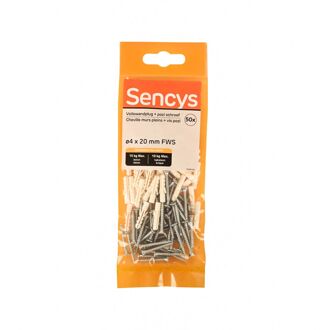 Sencys Plug Nylon - Diam. 4x20mm - 50 Stuks
