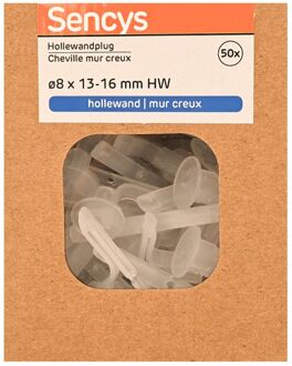 Sencys Plug Voor Gipsplaat Nylon - Diam. 8x25mm - 50 Stuks