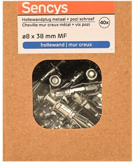 Sencys Plug Voor Gipsplaat Staal - Diam. 8x38mm - 40 Stuks