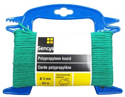 Sencys Polypropyleen Koord Gevlochten Groen 3mm 20m