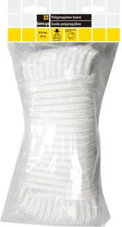 Sencys Polypropyleen Koord Gevlochten Wit 8mm 20m